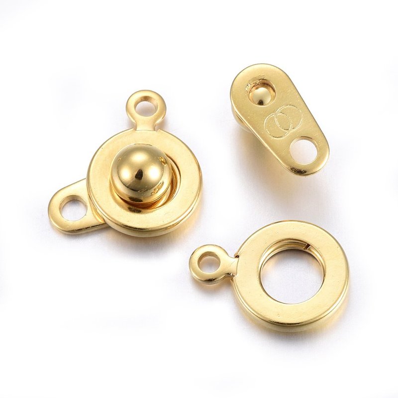 Set 5 bộ 20 móc khóa BENECREAT bằng inox 304 mạ vàng màu sắc