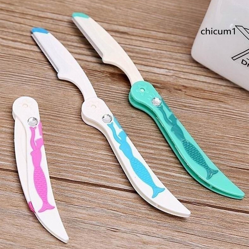 Bộ 3 Đồ Cạo Lông Mày Bằng Thép Không Gỉ Bền Bỉ Dễ Dùng