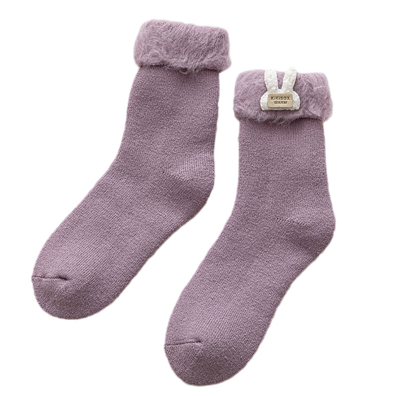 Youyo Đôi Vớ Lông Thỏ Giả Dày Dặn Giữ Ấm Mùa Thu Đông Phong Cách Nhật Bản Dễ Thương Cho Nữ