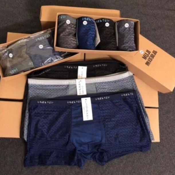 Combo 5 Quần Lót Nam Boxer Nhập Khẩu Quần Sịp Nam Coton Tự Nhiên 100% Thoáng Khí Cao Cấp Dễ Chịu Khi Mặc