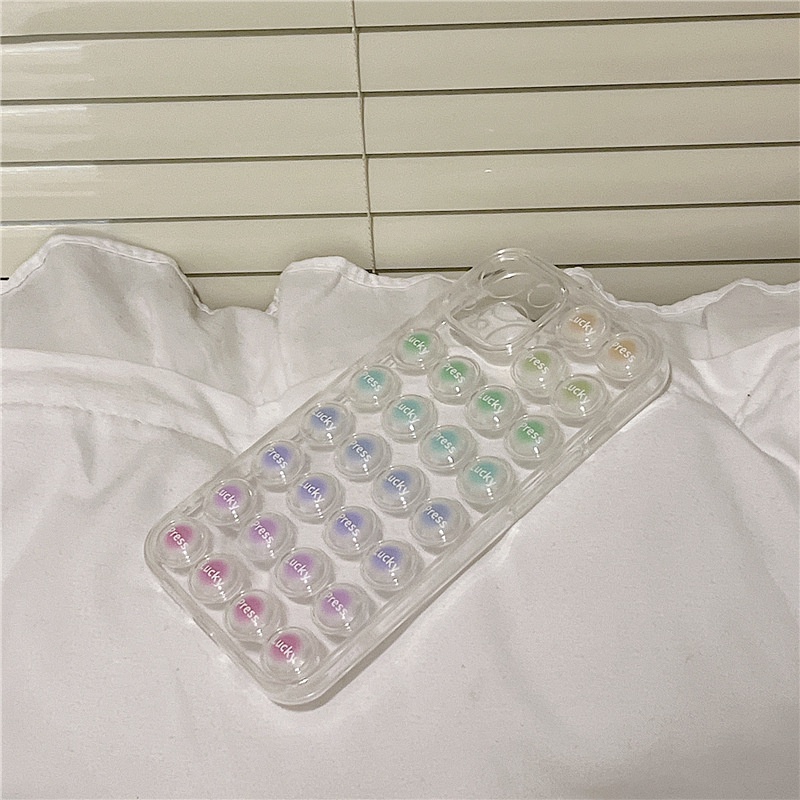 Ốp Điện Thoại Trong Suốt Hình Bong Bóng Màu Cầu Vồng Cho iphone13Promax 6/6splus/7/7plus/8/8plus/x/xr/xs/11/12/13/pro/max/plus/promax