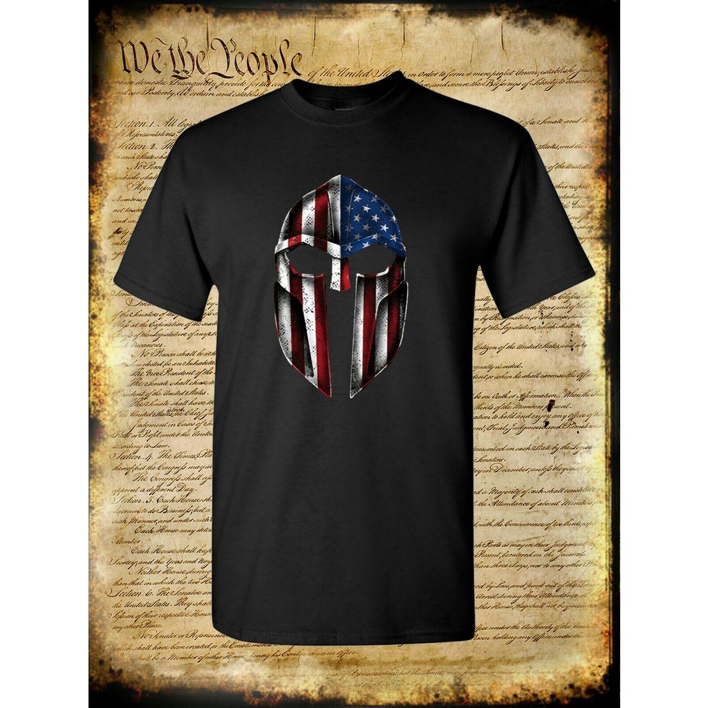 Cờ Đấu Sĩ Spartan Viking Mũ Bảo Hiểm Áo Thun Freedompride