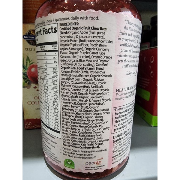 KẸO DẺO VITAMIN HỮU CƠ CHO NỮ/NAM MYKIND ORGANICS