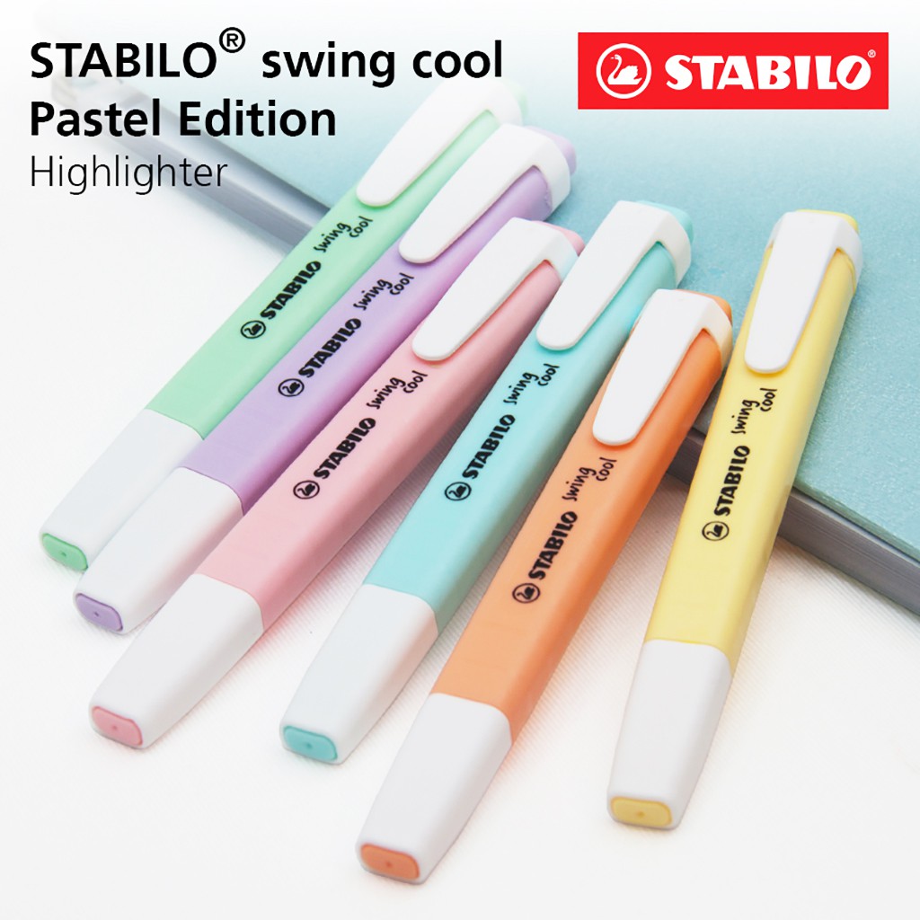 Bộ 6 cây bút dạ quang STABILO swing cool Pastel (HLP275-C6)