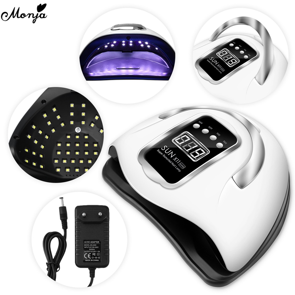 Máy hong khô móng tay  Đèn móng tay Monja 66 bóng led 280W phích cắm EU cao cấp chuyên nghiệp