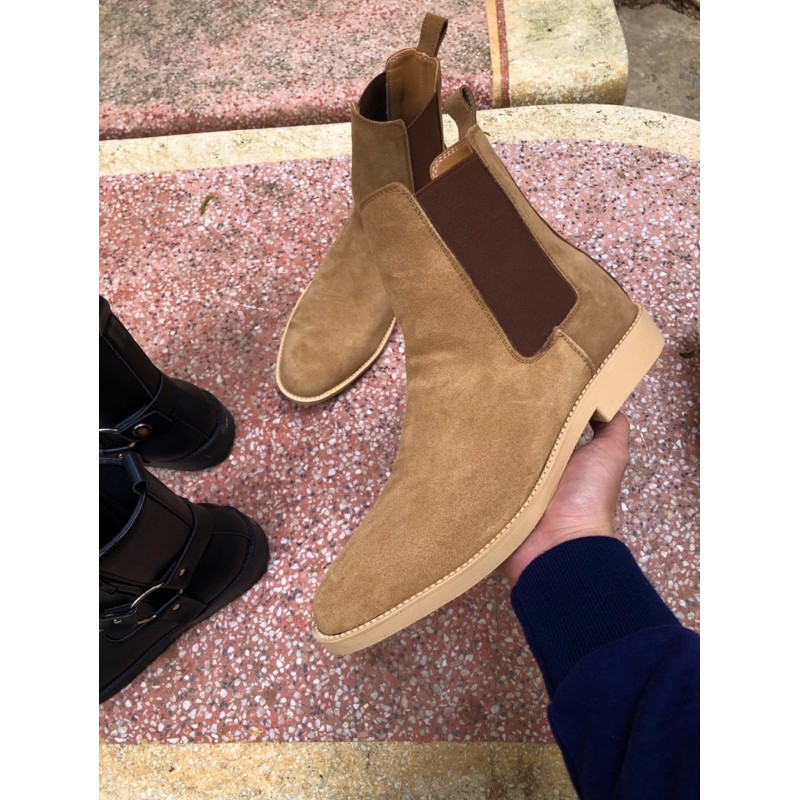 [Mã 2712FASHIONSALE giảm 12% đơn 99K] [ 5 màu ] Chelsea Boots Tan da lộn, thích hợp với quần jeans | BigBuy360 - bigbuy360.vn