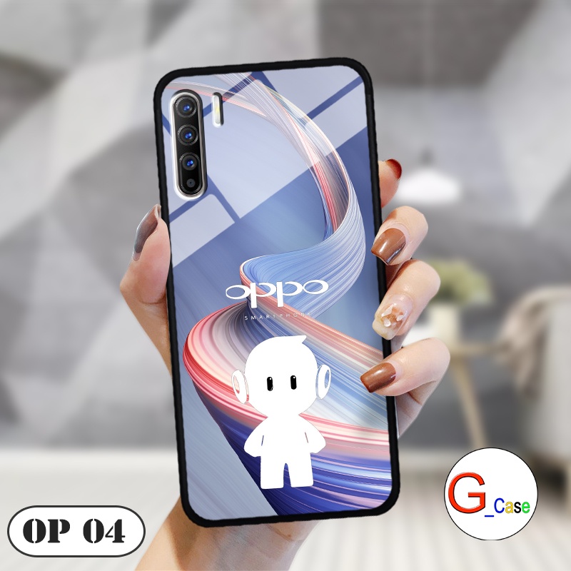Ốp lưng Oppo Reno 3 / A91  - in hình 3D Logo điện thoại