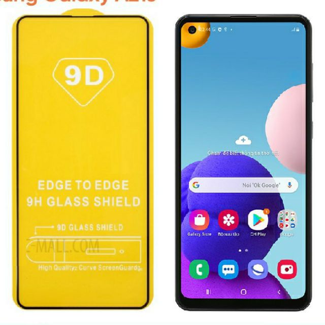 Kính cường lực SAMSUNG A21s - Full màn hình - Độ cứng 9H
