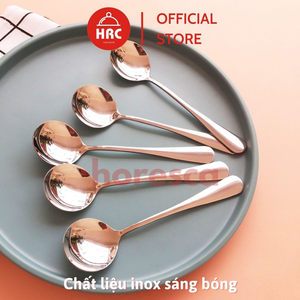 Thìa inox ăn cháo, soup đầu tròn (HÀNG ĐẸP) Muỗng ăn inox kiểu dáng Hàn Quốc cao cấp