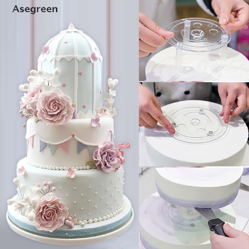 [Asegreen] Giá Đỡ Bánh Ngọt Hình Tròn Nhiều Tầng Bằng Rơm