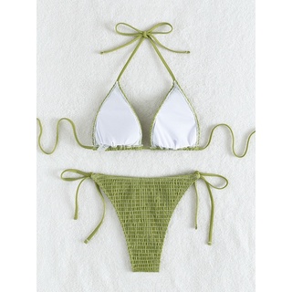 Bikini set tam giác basic chất thun gân 2M0094
