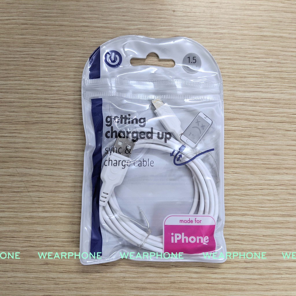 Cáp Sạc iPhone dài 1m5, hàng UK chính hãng Signalex