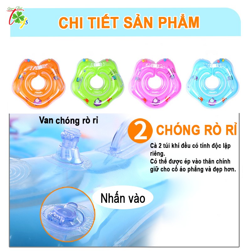 Phao cổ cho bé, phao đỡ Cổ Xinh Xắn Cho Bé Tập Bơi, phao chống lật