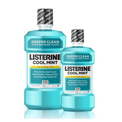 Nước súc miệng Listerine Cool Mint 750ml(tặng kèm 1 chai 250ml )