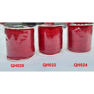 Cuộn dây vải thun màu đỏ đan vòng
