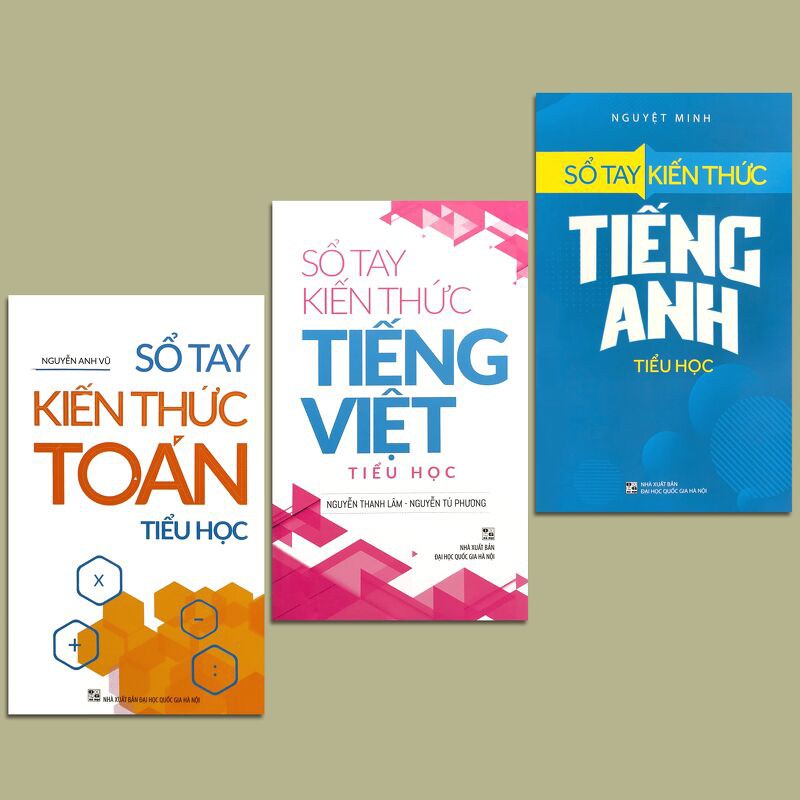 Sách - Sổ Tay Kiến Thức Toán + Tiếng Việt + Tiếng Anh Dành Cho Học Sinh Tiểu Học (combo 3 cuốn lẻ tùy chọn )