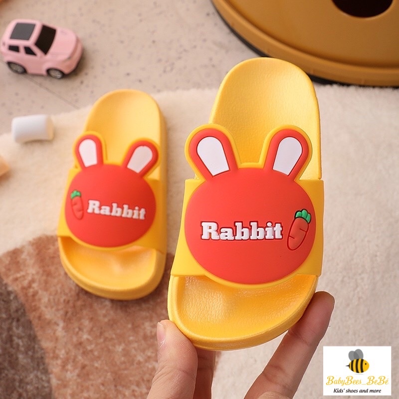 Dép lê trẻ em, dép quai ngang cho bé trai và bé gái hình Thỏ Rabbit cà rốt cho bé tư 3 -8 tuổi