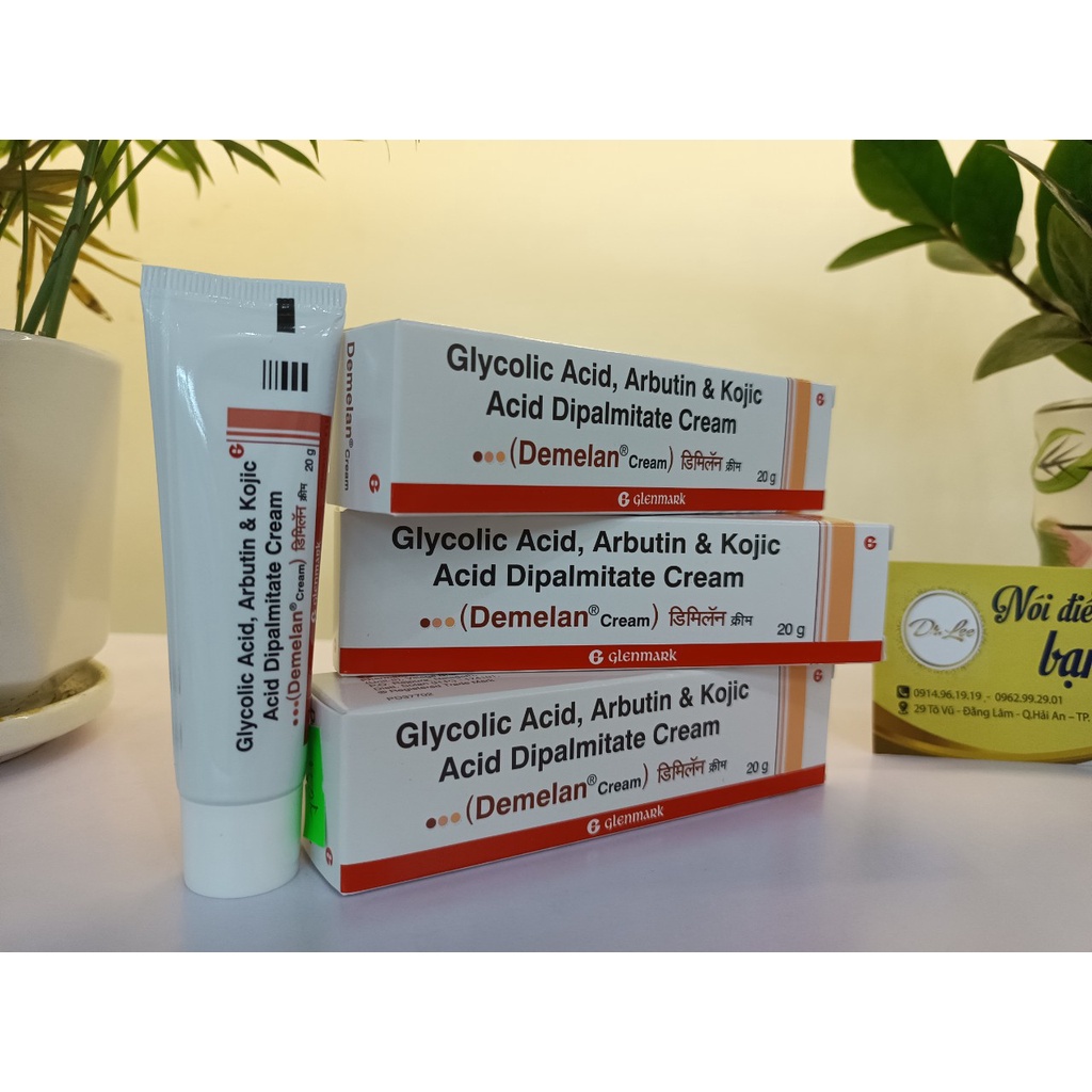 Kem Demelan Cream 20g - dưỡng trắng da, làm sáng da, mờ thâm nám 5% arbutin, 10% AHA - Dr Lee