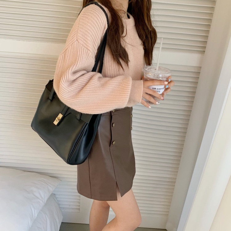 Túi IELGY cỡ lớn phong cách retro dễ phối đồ thời trang cho nữ