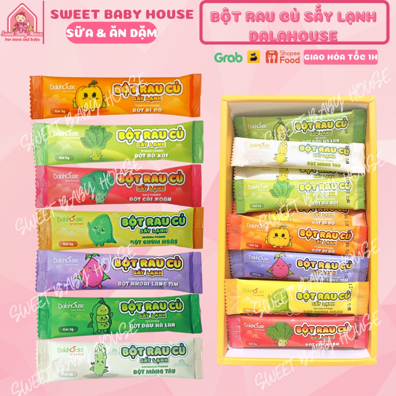 Bột rau củ Dalahouse gói 3g cho bé ăn dặm. Date 6/2024 - Sweet Baby House