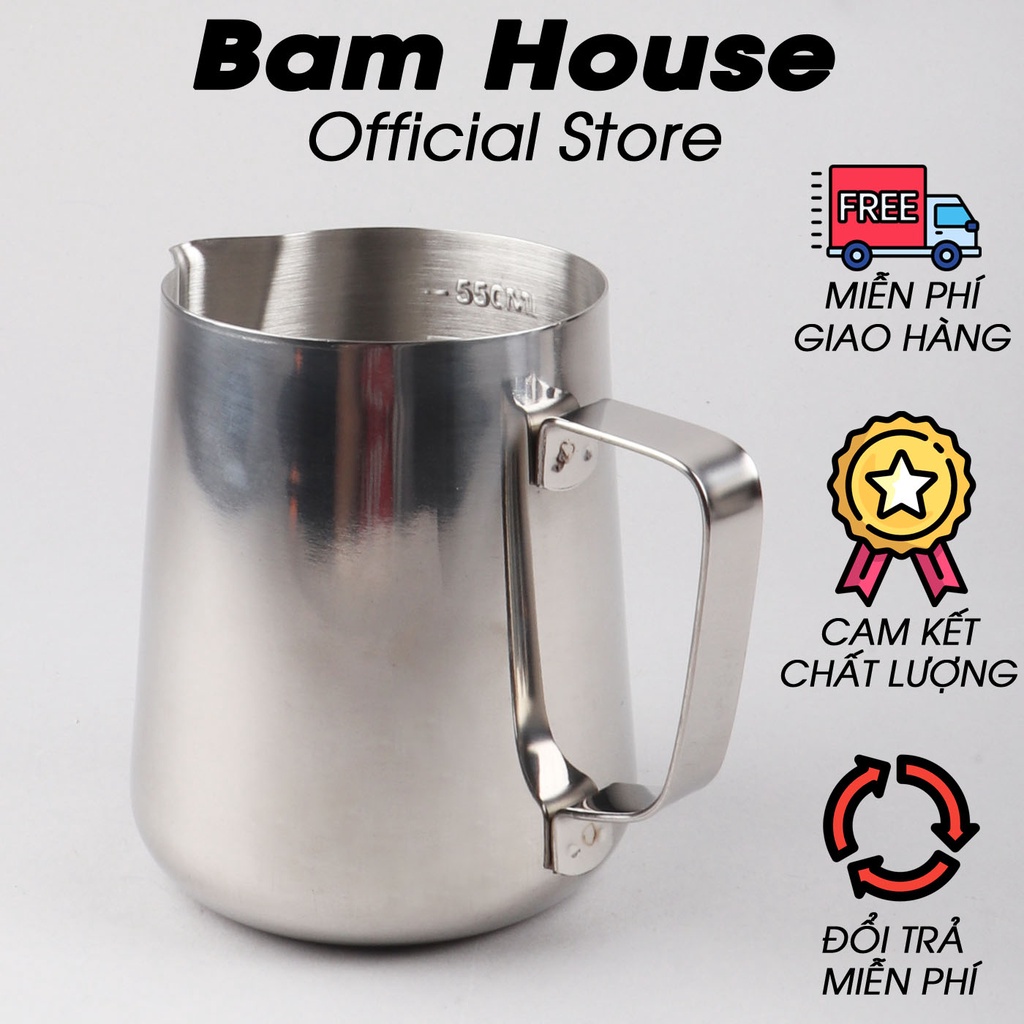 [Mã LIFEMALL991 giảm 10% đơn 99K] Ca đánh sữa inox 304 Bam House dung tích 600ml cao cấp CS01 – Gia dụng bếp