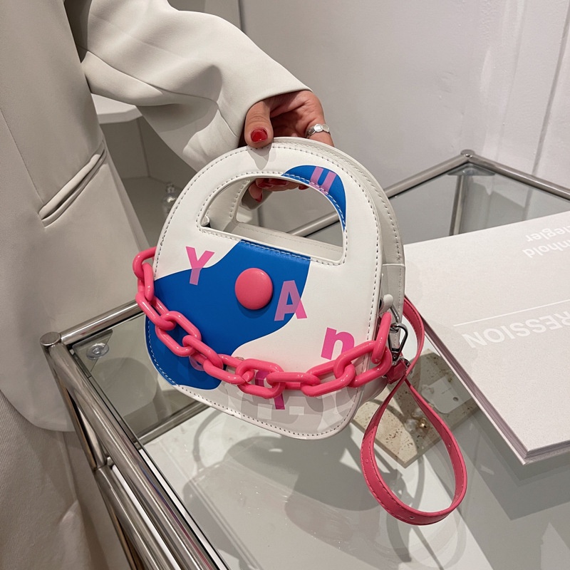 Túi Đeo Chéo Hình Vuông Nhỏ Màu Sắc Thời Trang 2022 Mới Phong Cách Ngoại Quốc Cho Nữ