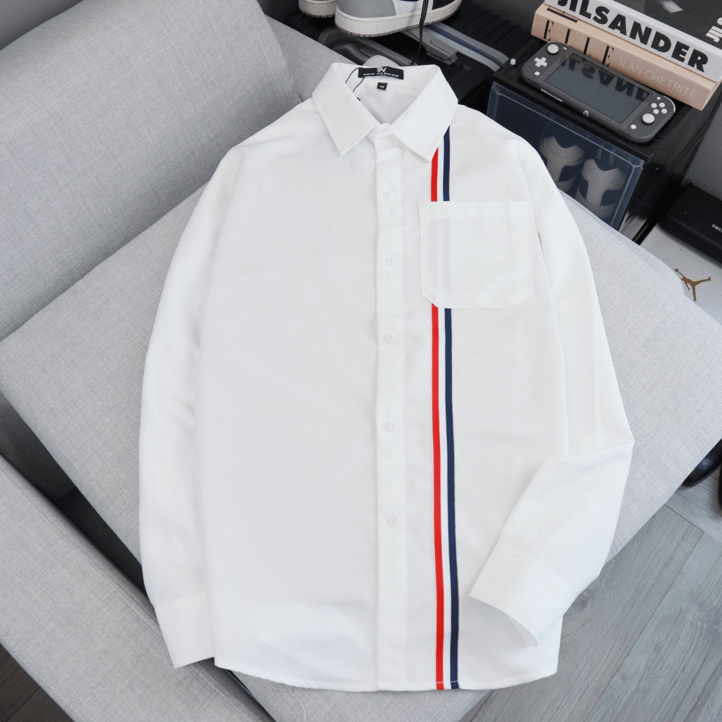 Áo Sơ Mi Nam Tay Dài Phối Túi Phong Cách Hàn Quốc Sang Trọng Lịch Lãm Hot Trend [NEW UNISEX]