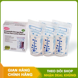 Túi đựng sữa mẹ (trữ sữa mẹ) cảm ứng nhiệt Unimom TS không có BPA 210ml (30 túi/hộp) - Chính hãng