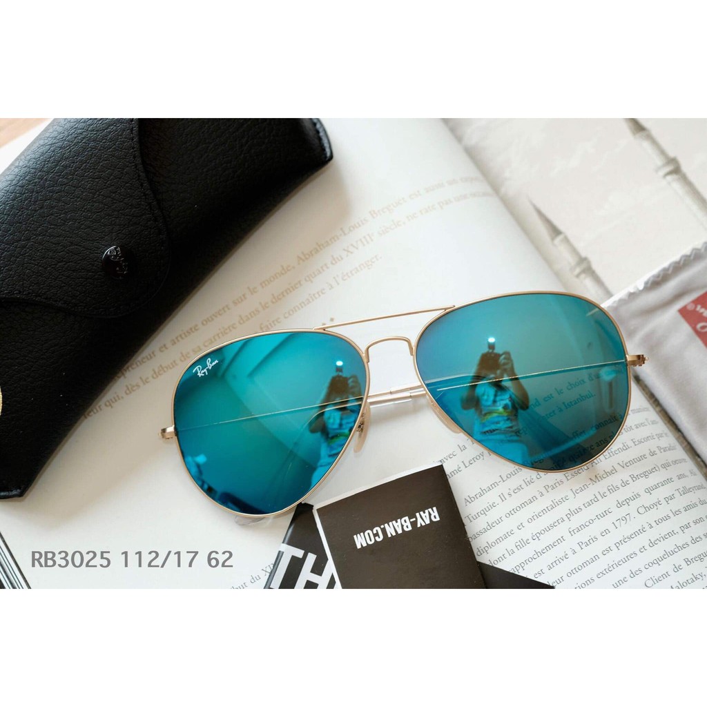 Kính mát Rayban xanh biển unisex dành cho nam và nữ