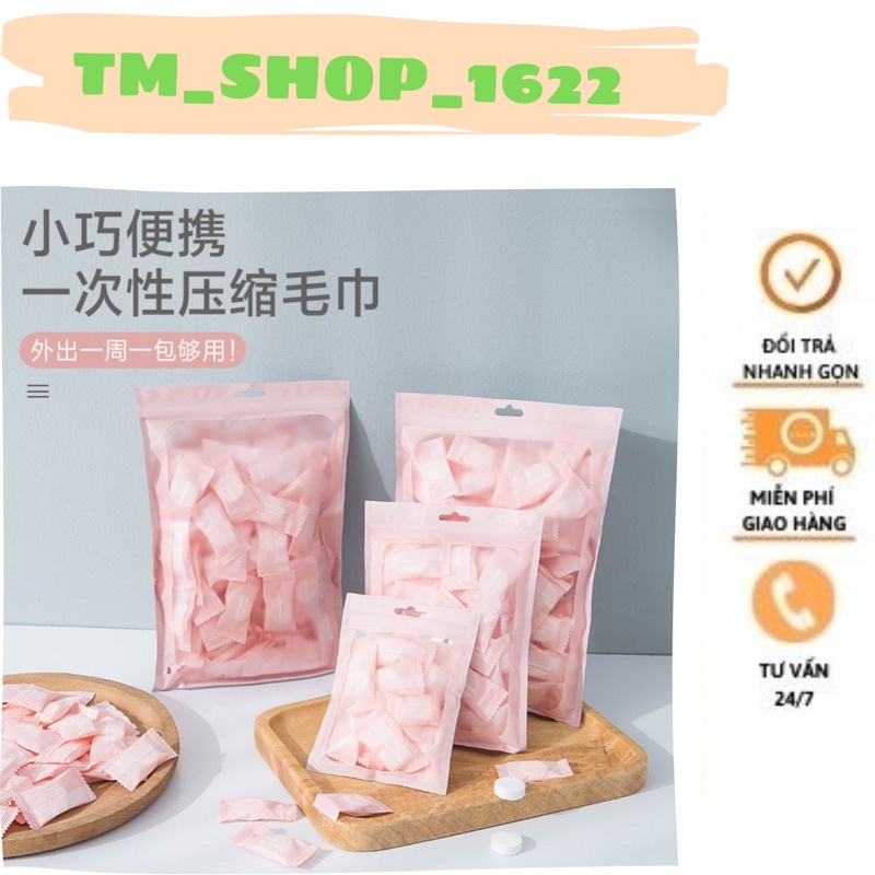 Khăn mặt nén hình kẹo dùng 1 lần thân thiện ngọt ngào