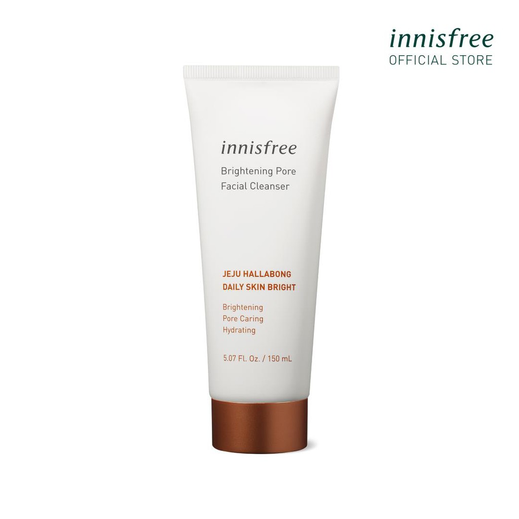 [Mã COSIF11 giảm 10% đơn 400K] Sữa rửa mặt làm sáng da 3 trong 1 innisfree Brightening Pore Facial Cleanser 150ml