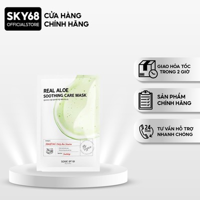 Mặt Nạ Dưỡng Ẩm, Làm Dịu Da Chiết Xuất Lô Hội Some By Mi Real Aloe Soothing Care Mask 20g - Aloe