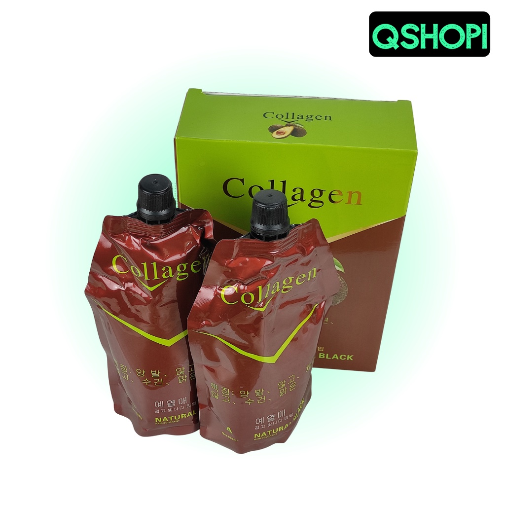 Thuốc nhuộm đen phủ bạc maca bơ cherry loại 500ml*2