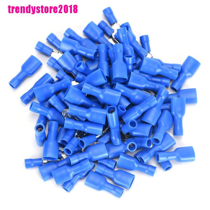 Set 100 Đầu Nối Dây Điện Cách Nhiệt Màu Xanh Dương