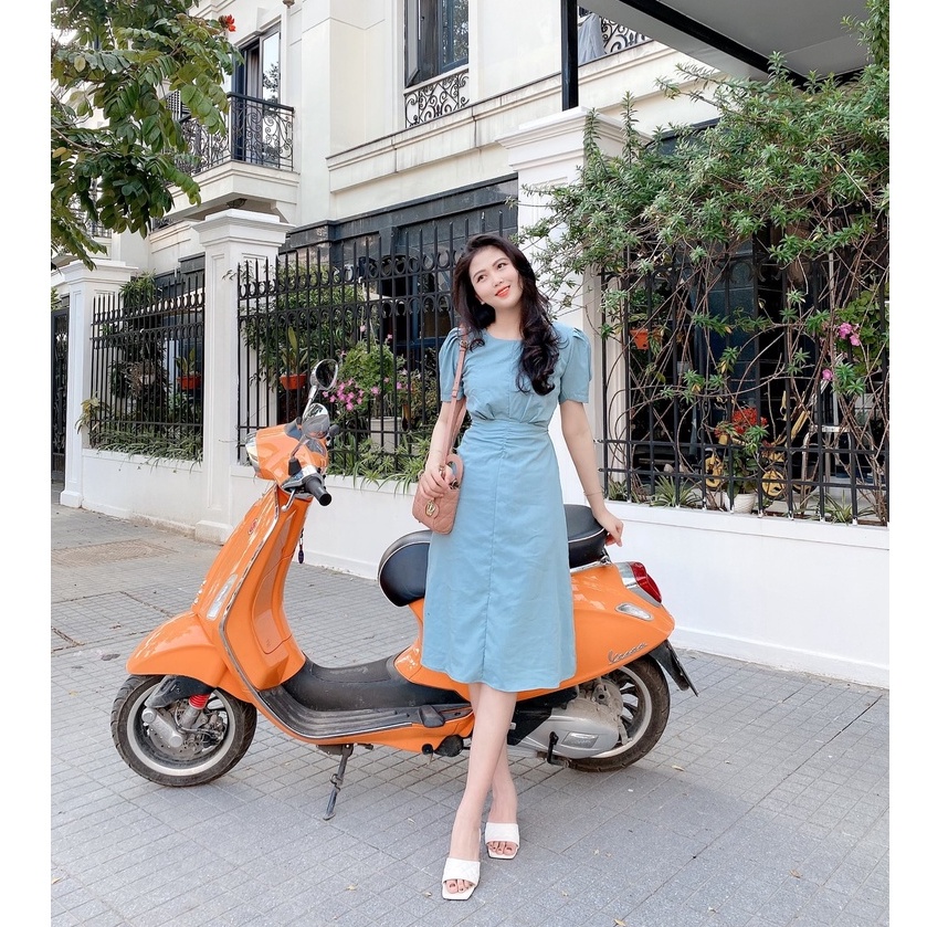 Đầm công sở thiết kế, váy dáng dài mang đi chơi dự tiệc BON02
