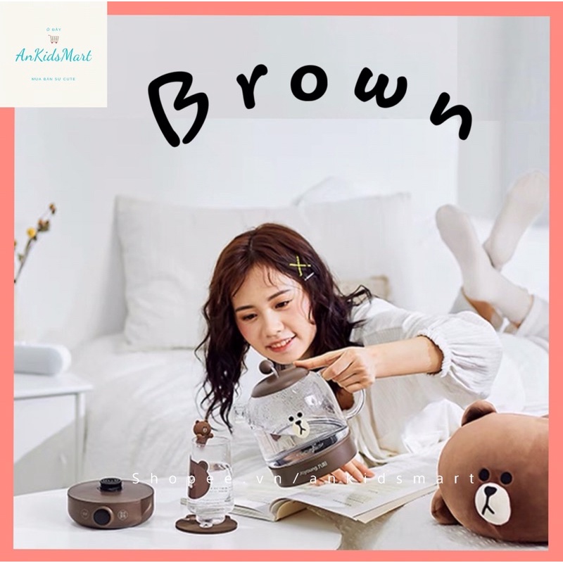 Ấm siêu tốc/ Ấm pha trà Hello Kitty KO8-D601XK Joyoung Line Friends