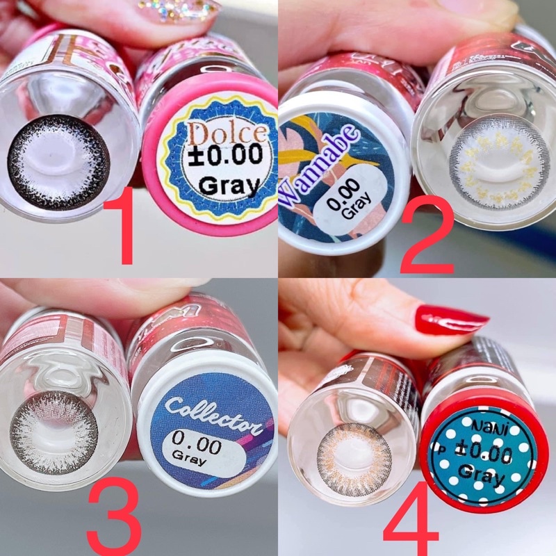 Các mẫu lens Xám-Gray Hot size giãn tròng to không độ _Kính giãn tròng_Sam Eyes