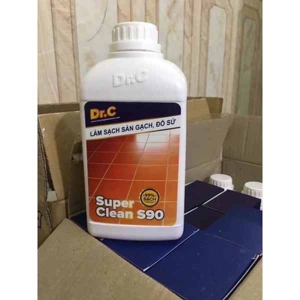 Tẩy nền nhà bồn cầu tảy xi măng tẩy rêu mốc tẩy gạch tẩy đo sứ 1000ml S90 drc