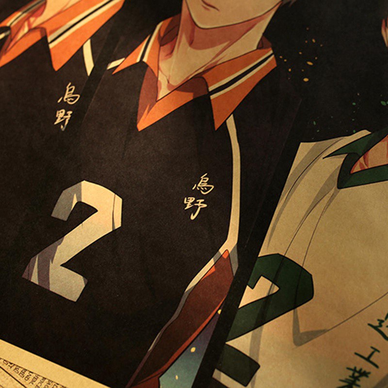 Áp phích dán tường 70x35.5cm họa tiết hoạt hình anime Haikyuu Nhật Bản