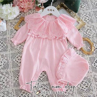 Body tiểu thư cổ bèo thêu đầy tháng/ thôi nôi dành cho bé gái