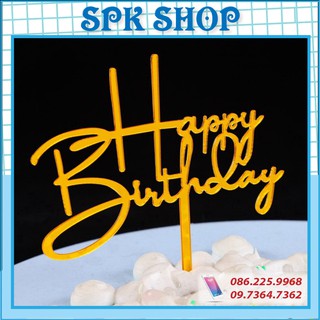 [FREESHIP❤️] Meka Happy Birthday Mẫu 18 - Meka chữ đẹp loại 1, trang trí bánh kem, trang trí bánh sinh nhật
