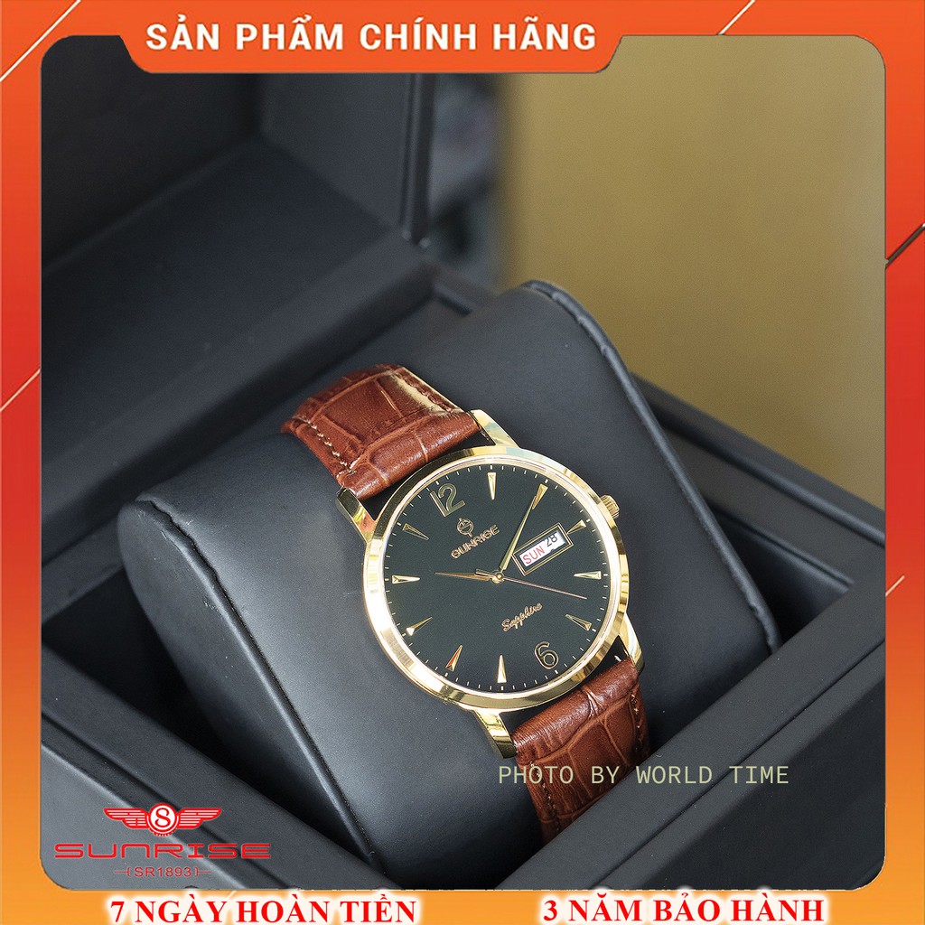 Đồng Hồ Nam Sunrise DM778SWA [ Chính Hãng Full Box ] Sapphire Chống Xước , Chống Nước