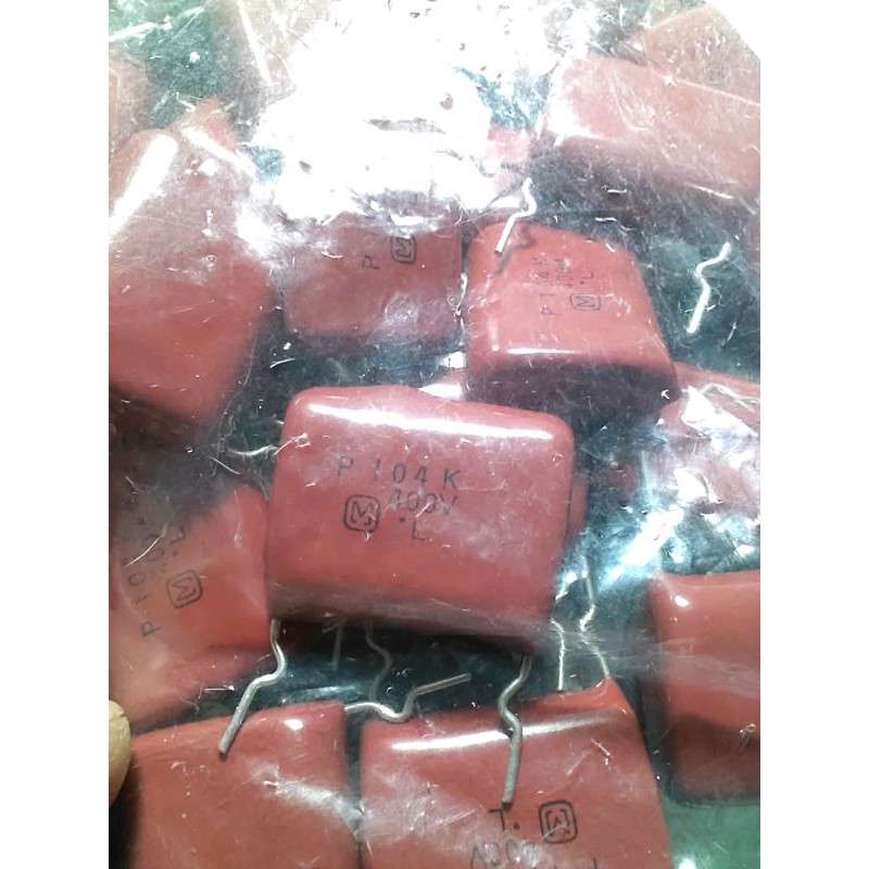 10 Tụ hột me 0.1uf/400v Panasonic . Mới .