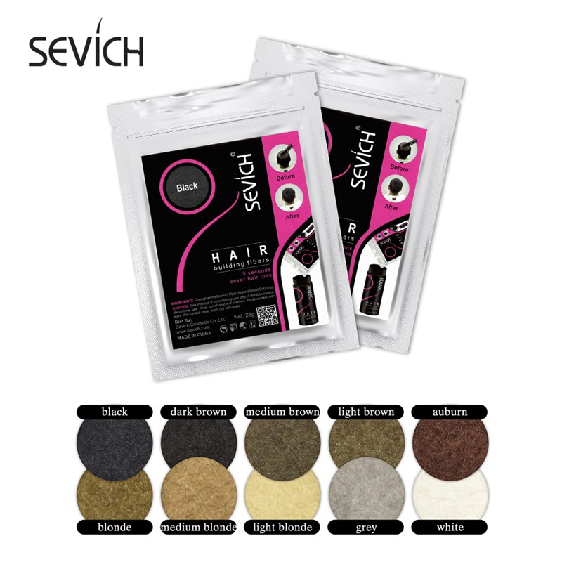 Bột phủ dày tóc hói tóc thưa SEVICH Hair Trang phục bổ sung 100g