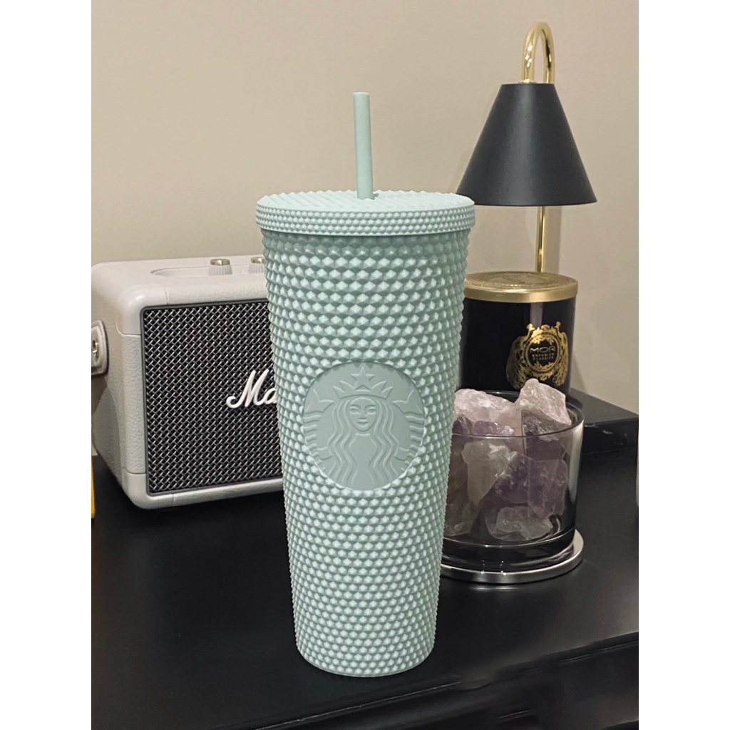 Cốc uống nước có ống hút thiết kế kiểu vỏ sầu riêng họa tiết 710ml Starbucks có thể tái sử dụng làm quà tặng độc đáo