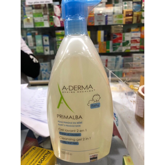 SỮA TẮM GỘI TRẺ EM A-DERMA PRIMALBA GENTLE CLEANSING GEL (500ML)