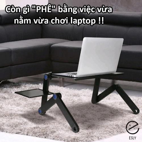 GIÁ ĐỠ LAPTOP CÓ ĐẾ TẢN NHIỆT 2 QUẠT TÍCH HỢP ESLY 360 - HanruiOffical