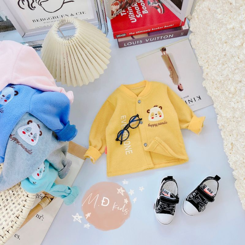 Áo Nỉ Bông Sơ Sinh Cổ Tàu Mềm Ấm Cho Bé 3-12kg Mẫu 2022