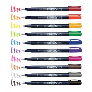 Bút lông Tombow Fudenosuke - Ngòi cứng (Màu lẻ)