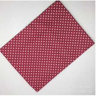 Vải bố (vải lanh) chấm bi đỏ